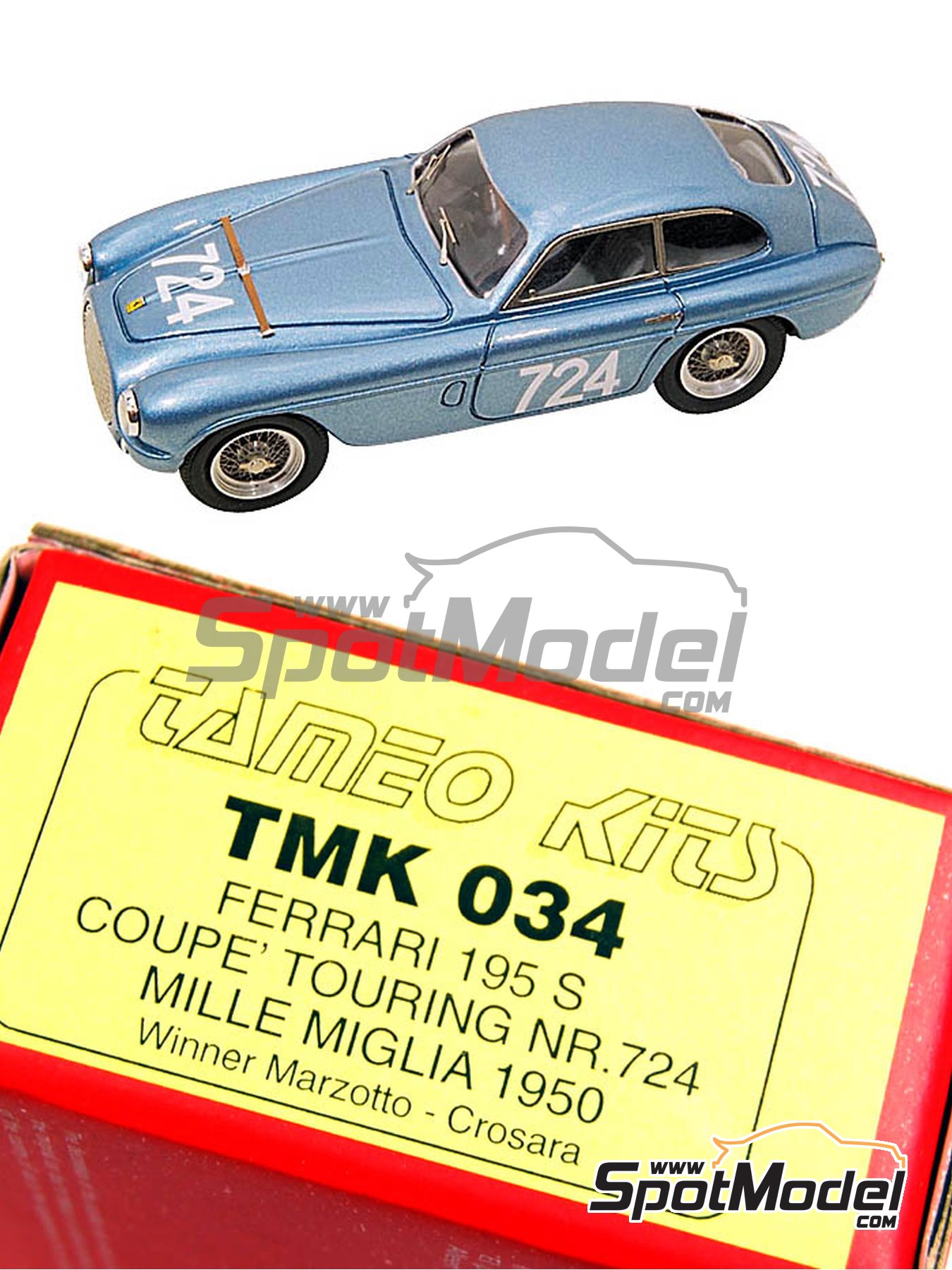 Tameo Kits TMK034: Car scale model kit 1/43 scale - Ferrari 195 S